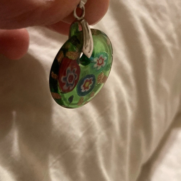 Resin flower pendant handmade 1” - Picture 4 of 5